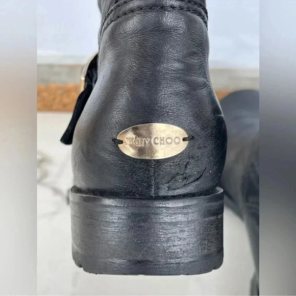 JIMMY CHOO Youth biker ankle boots 38 /7.5 - Picture 4 of 13
